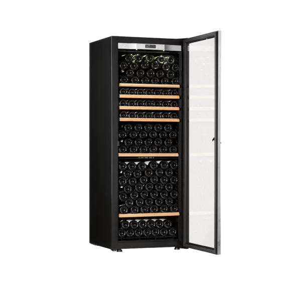 Design wine cellar big capacity free-standing balck with glass door