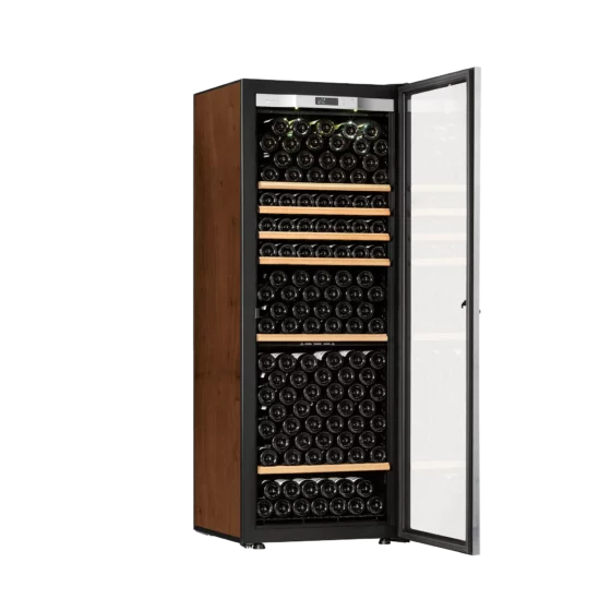 Design wine cellar big capacity free-standing tobacco with handle and silver glass door